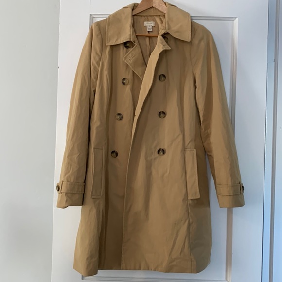 J. Crew Tan Trench Coat - Picture 1 of 8